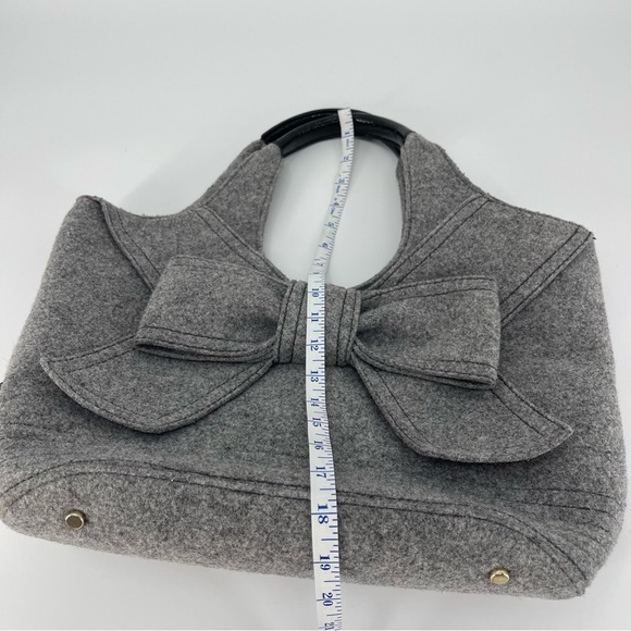 Kate Spade Lg Walker Park Tate Wool Bow Bag Romantic Coquette Luxury Feminine - Picture 12 of 15